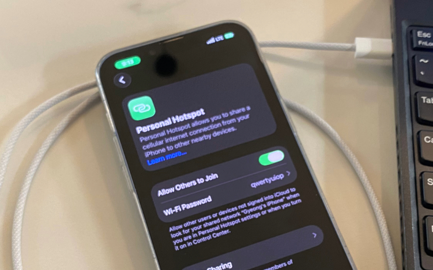 Connect smartphone via USB tethering